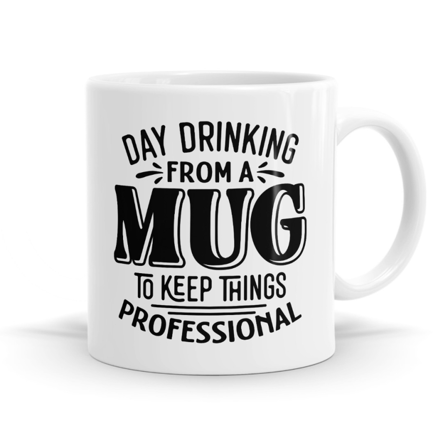 Day drinking from a mug to keep things professional