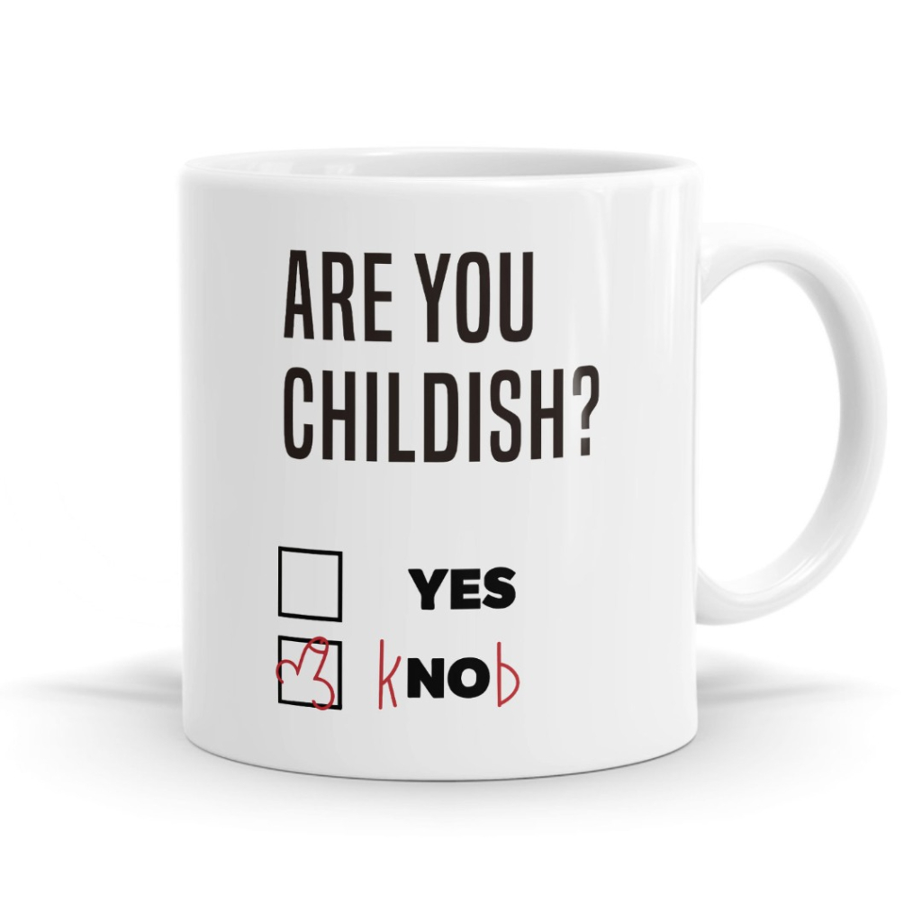 Are You Childish Yes / No Mug image