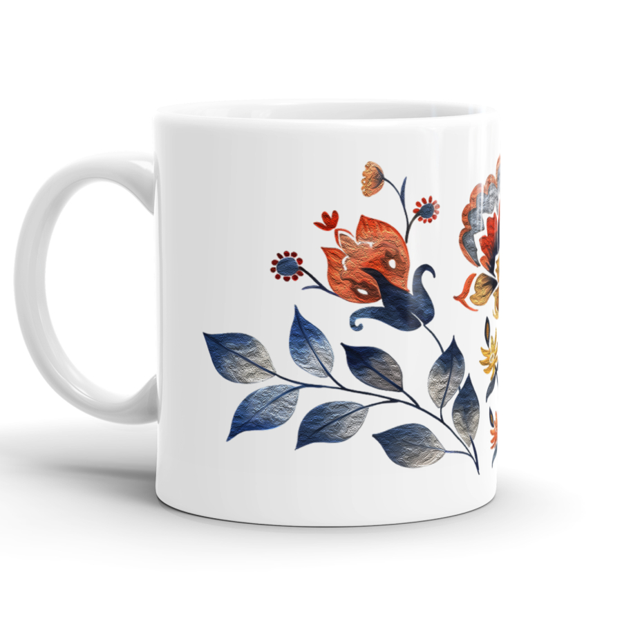 Wildfire Abstract Floral Two Mug Set